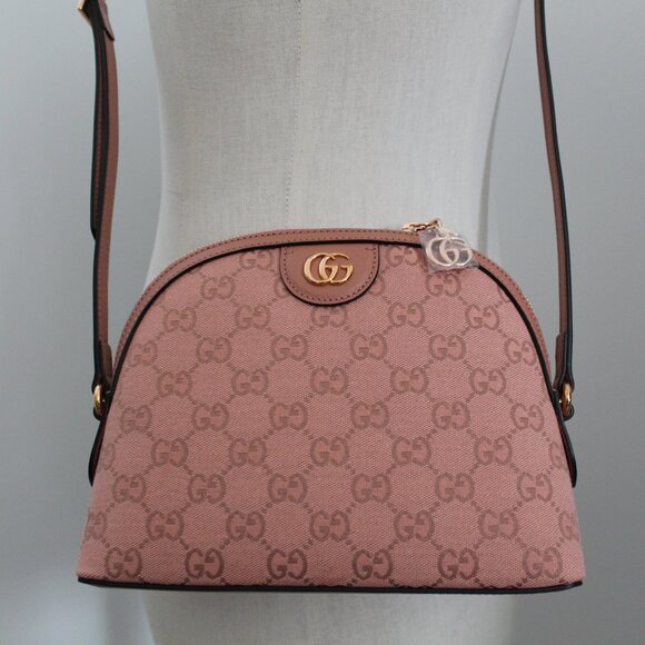 NWT GUCCI GG Monogram Pink New Canvas Ophidia GG Dollar Dome Shoulder Bag 499621 - Picture 10 of 10